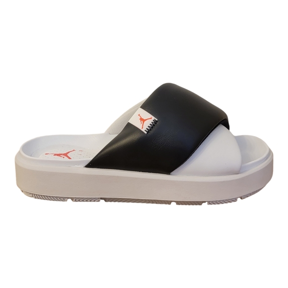 Women's Size 9 Jordan Sophia Slide Slippers 'Black/Off White' (DO8863-100) - Picture 15 of 16